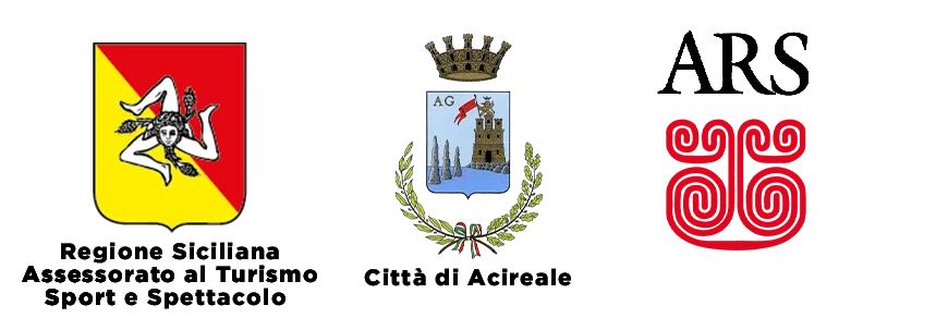 Patrocini: Regione Siciliana Assessorato al Turismo Sport e Spettacolo, Città di Acireale, ARS